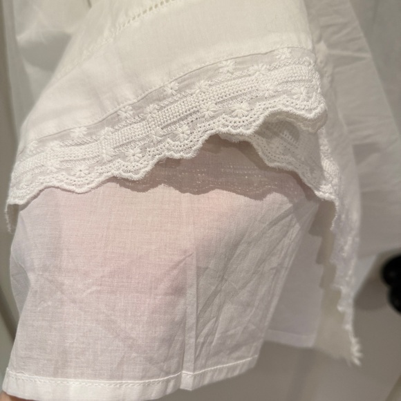 Hot Picks‼️Simple Retro Fiona Cotton White Midi Dress, Sz M, Wedding, Parisian - Picture 9 of 12